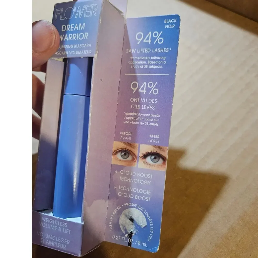 Flower Beauty Dream Warrior Volumizing Mascara BLACK ~ Weightless Volume & Lift